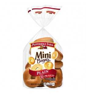 Pepperidge Farm Mini Plain Bagels, 17 oz. Bag, 12-pack
