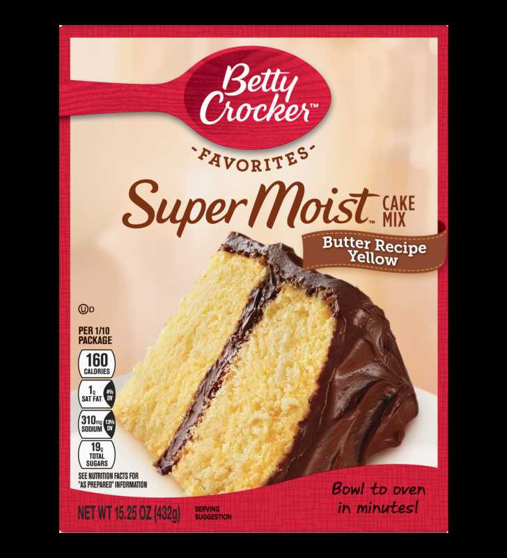 Betty Crocker Super Moist Butter Recipe Yellow Cake Mix 15 25 Oz