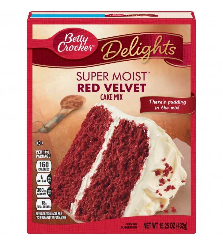 Betty Crocker Super Moist Red Velvet Cake Mix, 15.25 oz