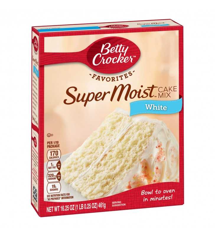 Betty Crocker Super Moist White Cake Mix, 16.25 oz