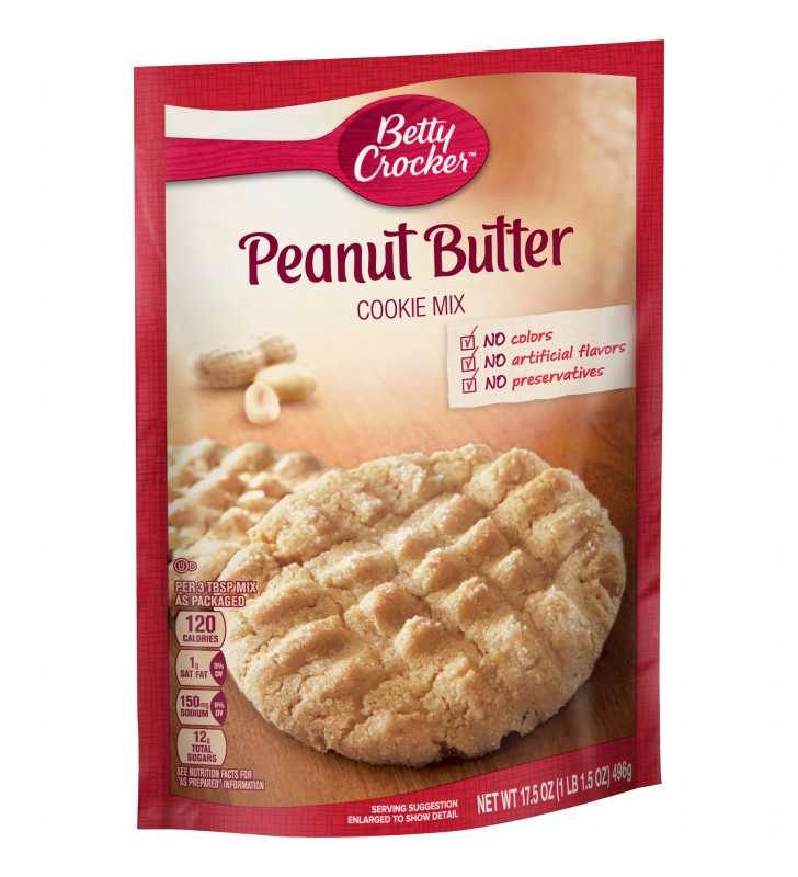 Betty Crocker Baking Mix, Peanut Butter Cookie Mix, 17.5 Oz Pouch