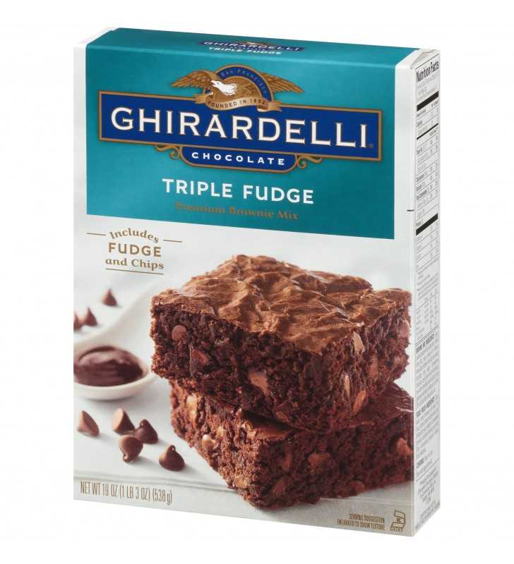 Ghirardelli® Chocolate Triple Fudge Premium Brownie Mix 19 oz. Box