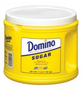 Domino Pure Cane Granulated Sugar, 4 lb (Canister)