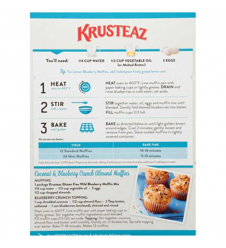 Krusteaz® Gluten Free Wild Blueberry Muffin Mix 15.7 oz. Box