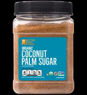 BetterBody Foods Organic Coconut Palm Sugar, 1.5 Lbs