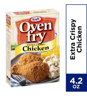 Kraft Oven Fry Extra Crispy Seasoned Coating for Chicken, 4.2 oz Box