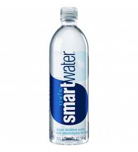 Glaceau Smartwater Vapor Distilled and Electrolytes Added Water, 20 Fl. Oz.