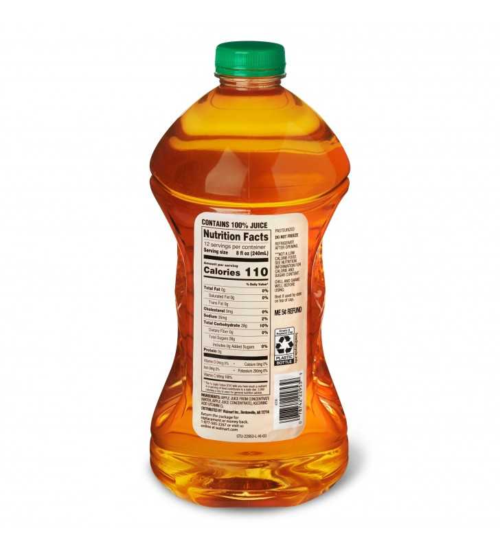 Great Value 100% Apple Juice, 96 fl oz