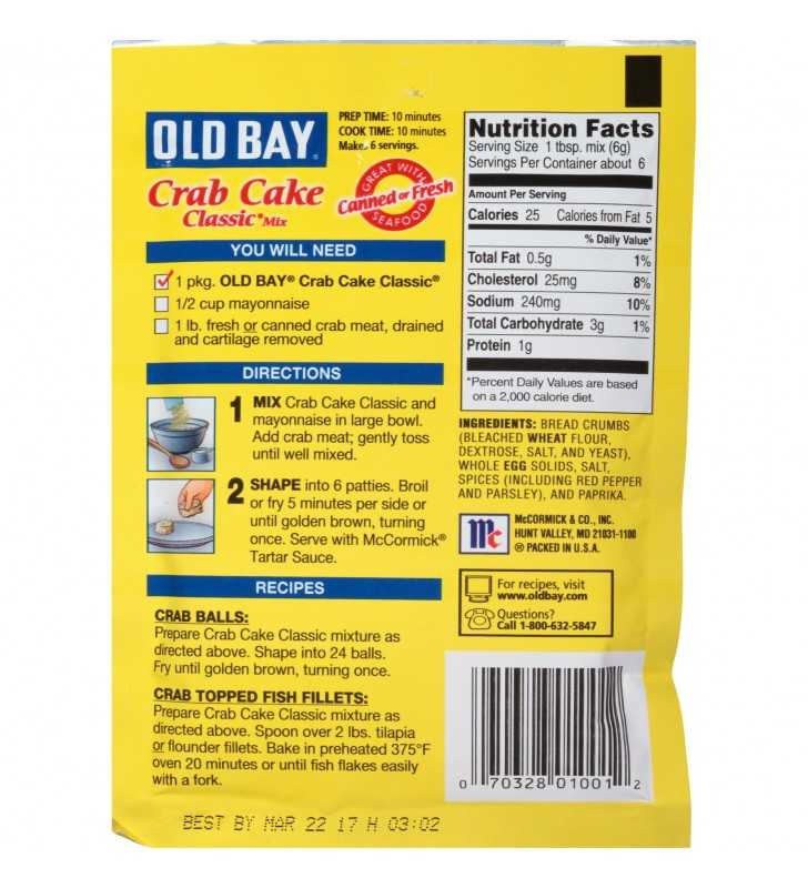 OLD BAY Classic Crab Cake Mix, 16 oz