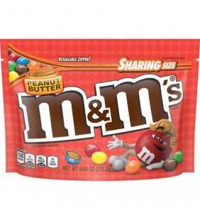 M&M'S Peanut Butter Chocolate Candy Sharing Size, 9.6 Ounce Bag