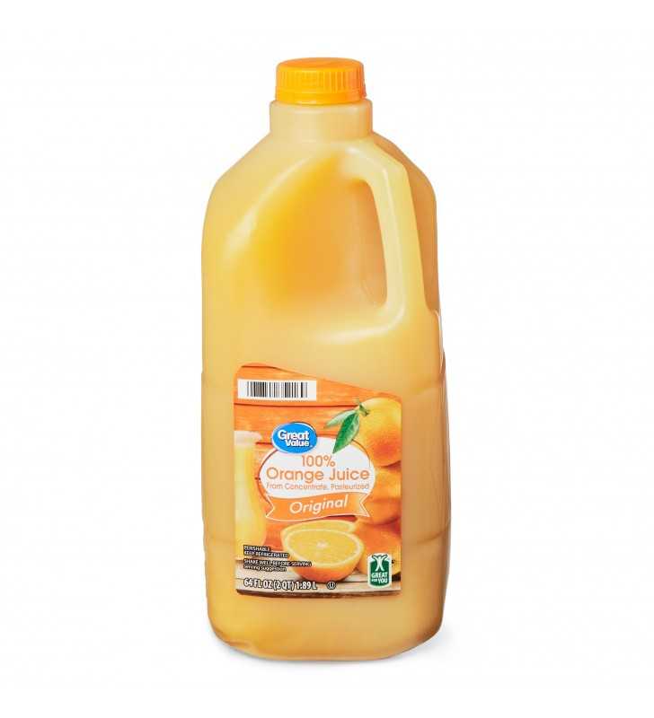 Great Value Original 100% Orange Juice, 1 gal 