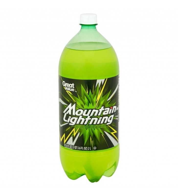 Great Value Mountain Lightning Citrus Soda, Liter Bottle ...