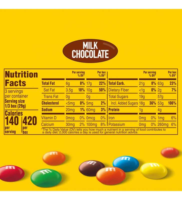 M&M's Chocolate Candies, Milk Chocolate 3.1 Oz