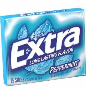 Extra Peppermint Sugar Free Chewing Gum, 15 Piece Single Pack