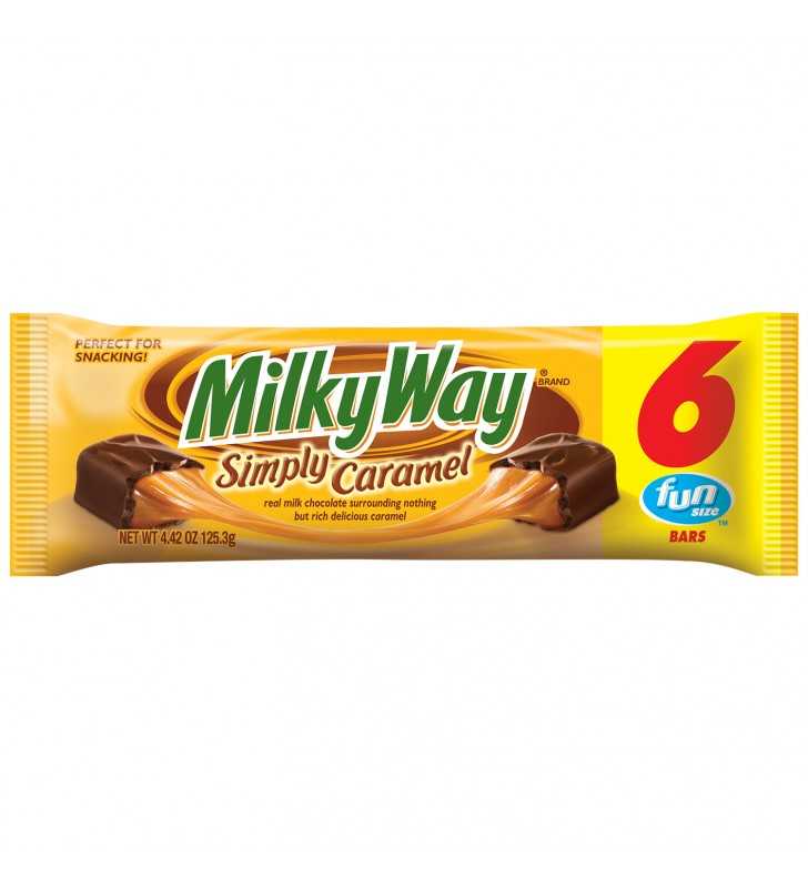 MILKY WAY Simply Caramel Milk Chocolate Fun Size Candy Bars Pack, 4.42 ...