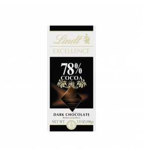 Lindt Excellence 78% Cocoa Rich Dark Chocolate, 3.5 Oz.