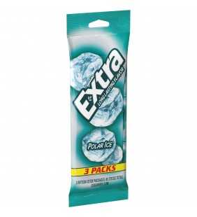 Extra Sugar-Free Polar Ice Flavor Gum, 15 Pieces, 3 Count