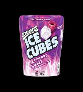 Ice Breakers, Ice Cube Sugar Free Gum, Raspberry Sorbet, 3.24 Oz.