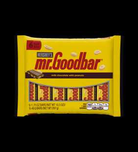 Hershey's Mr. Goodbar Milk Chocolate and Peanut Bars, 10.5 Oz., 6 Count