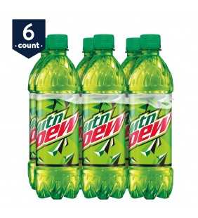 Mountain Dew Soda, 16.9 oz Bottles, 6 Count