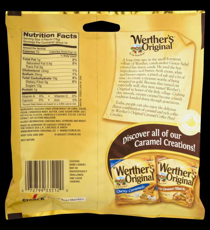 Storck Werther's Original Caramel Coffee Hard Candies, 5.5 Oz.