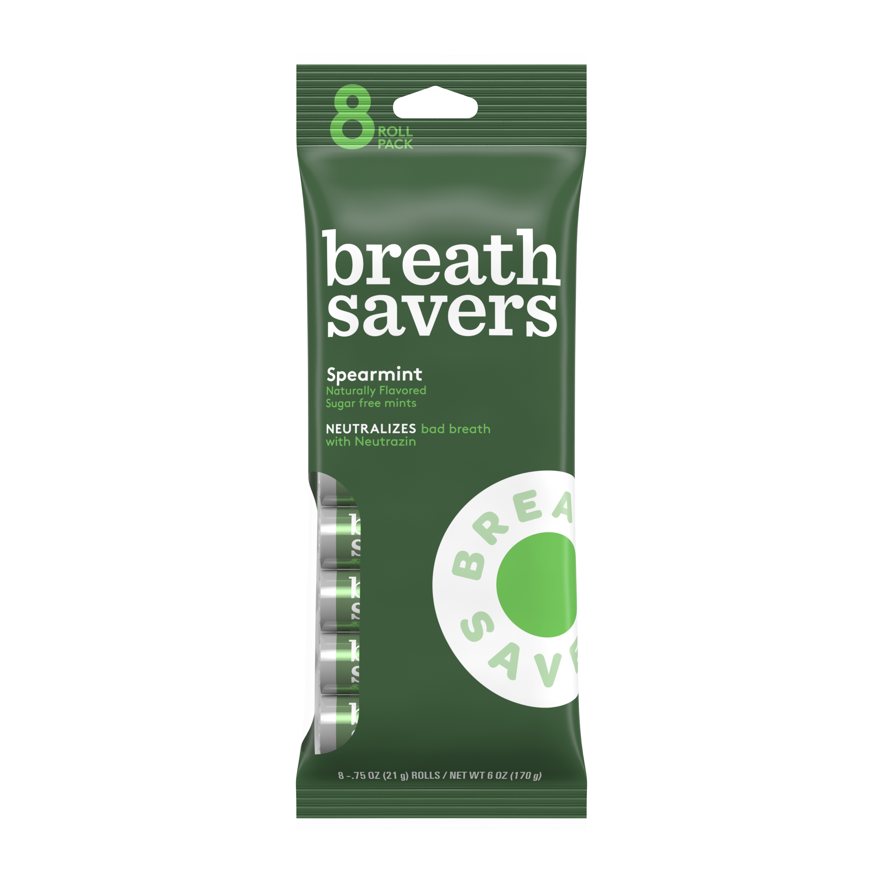 Breath Savers Sugar-Free Spearmint Mints, 6 Oz.