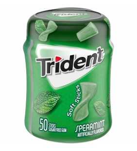 Trident Unwrapped Spearmint Sugar Free Gum, 50 Piece Bottle