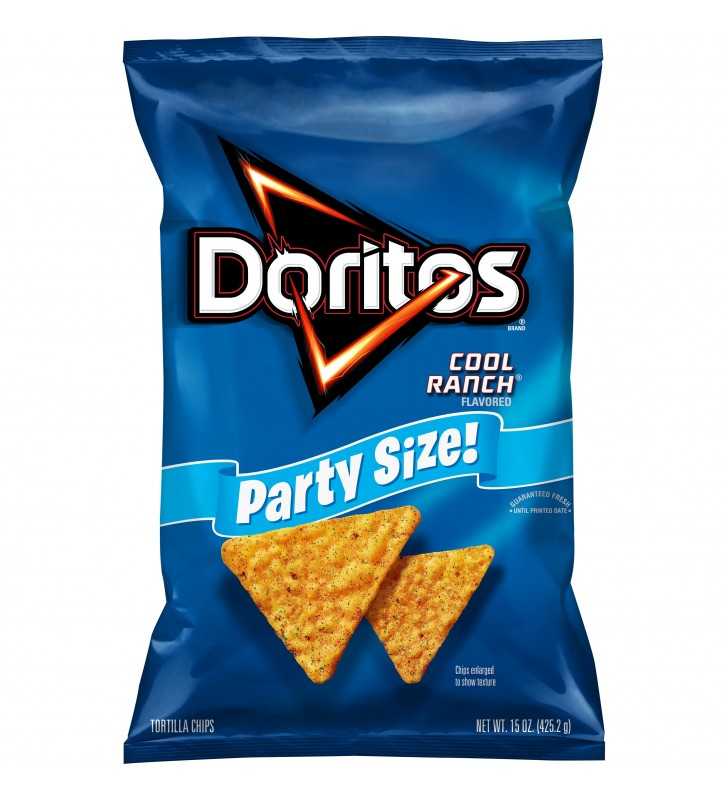 Doritos Cool Ranch Flavored Tortilla Chips, Party Size, 15 Oz Bag