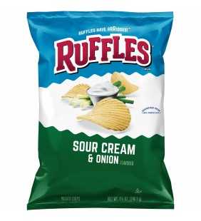 Ruffles Sour Cream & Onion Potato Chips, 8.5 oz Bag