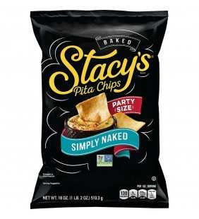 Stacy's Pita Chips, Simply Naked, Party Size, 18 oz