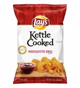 Lay's Kettle Cooked Mesquite BBQ Flavored Potato Chips, 8 Oz.