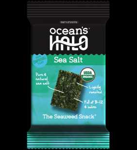 Ocean's Halo Organic Sea Salt Seaweed Snacks, Organic Snacks, Vegan Snacks