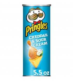 Pringles, Potato Crisps Chips, Cheddar & Sour Cream, 5.5 Oz