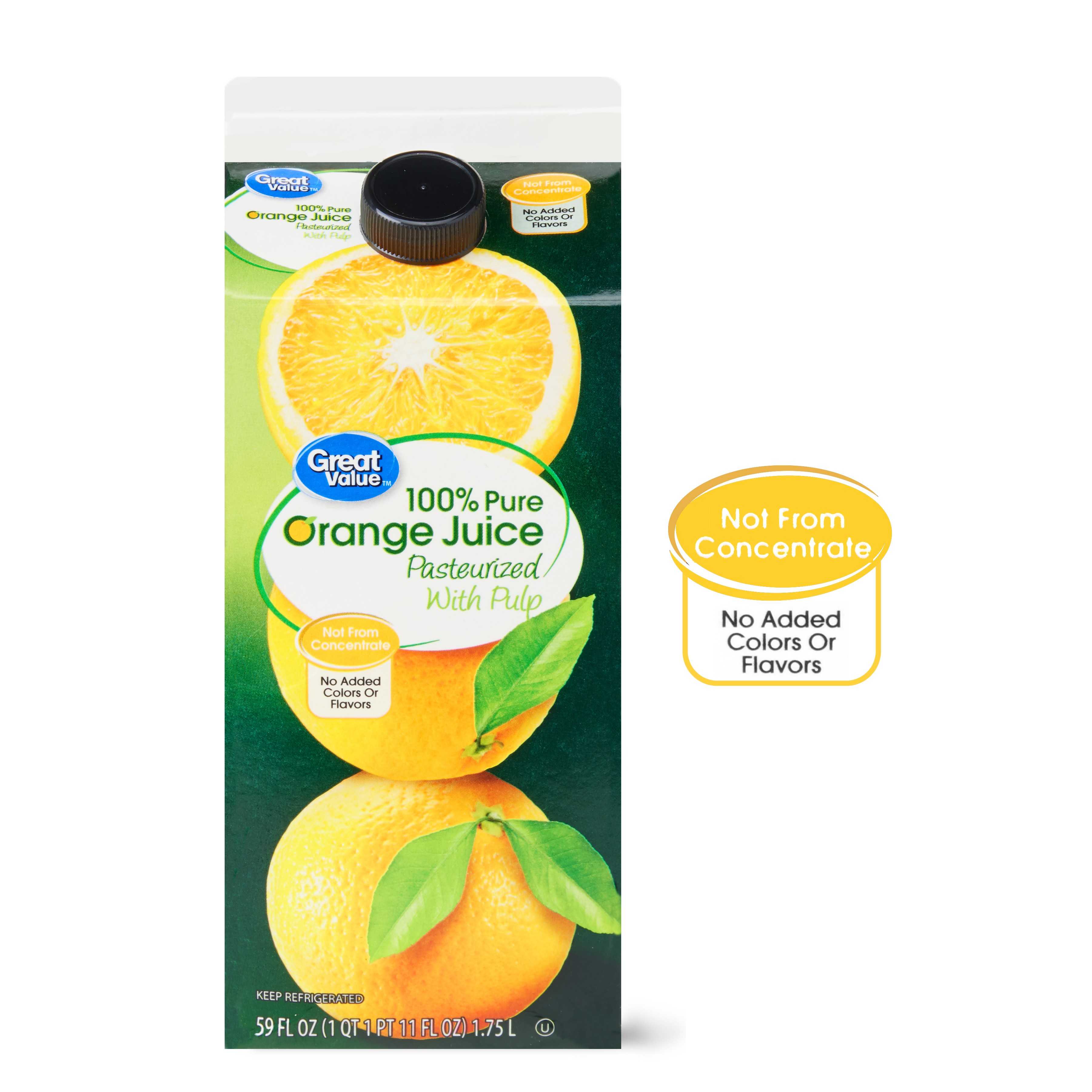 Great Value Original 100% Orange Juice, 1 gal 