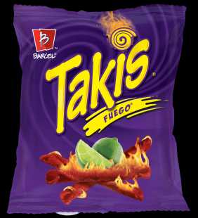 Takis Tortilla Chips Hot Chili Pepper and Lime - Chile y Limon 4 Oz