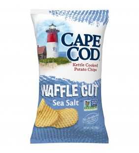 Cape Cod Waffle Cut Sea Salt Kettle Cooked Potato Chips, 7 Oz