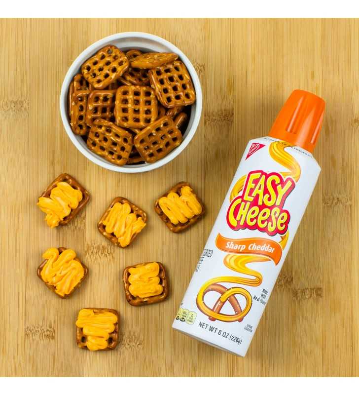 Easy Cheese Sharp Cheddar Cheese Snack, 8 oz