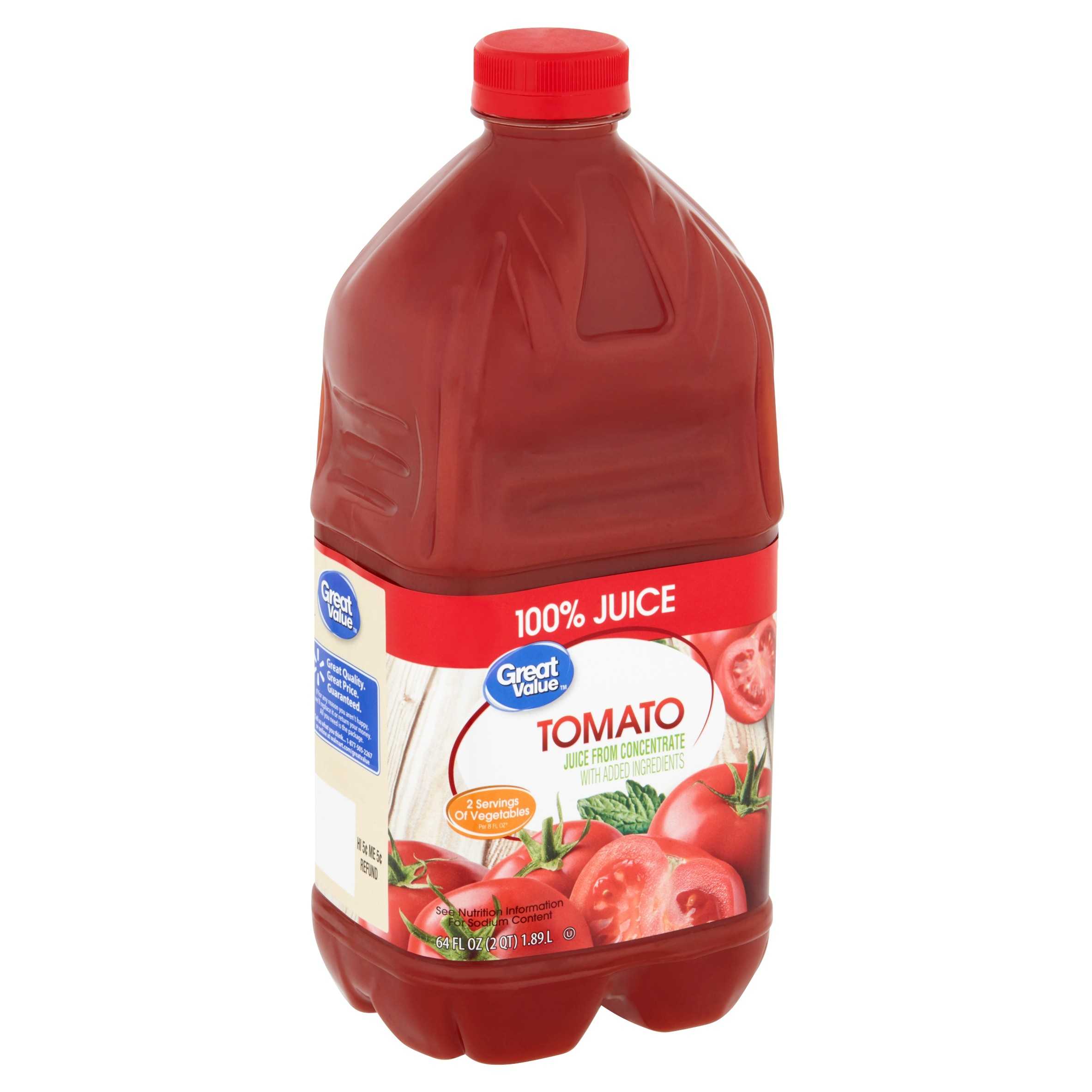 Great Value Tomato 100% Juice, 64 fl oz