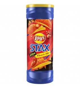 Lay's Stax Xtra Flamin' Hot Potato Crisps, 5.5 oz Canister