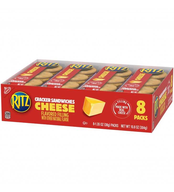 RITZ Cheese Sandwich Crackers, 8 - 1.35 Oz Packs