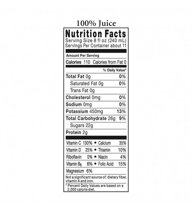 Tropicana 100 Orange Juice Calcium Vitamin D No Pulp Fl Oz