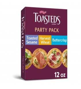 Keebler Toasteds, Crackers, Variety Pack, Party Crisp, 12 Oz