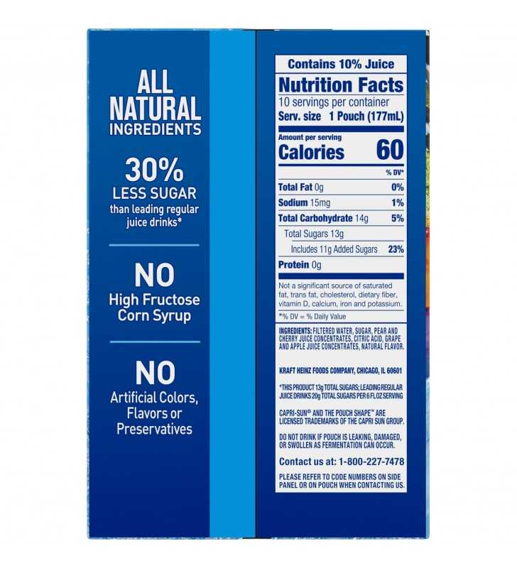 Capri Sun Nutrition Facts Wild Cherry Home Alqu