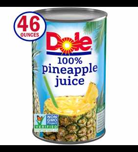 Dole 100% Pineapple Juice, All Natural Canned Pineapple Juice, 46 Oz