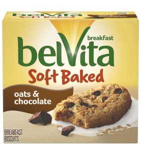 belVita Soft Baked Oats & Chocolate Breakfast Biscuits, 5 Packs (1 Biscuit Per Pack)