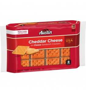 Austin, Sandwich Crackers, Cheddar Cheese on Cheese Crackers,11 Oz,8 Ct