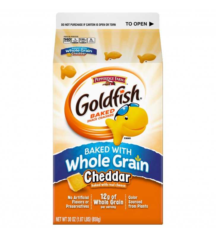 Pepperidge Farm Goldfish Baked With Whole Grain Cheddar Crackers, 30 Oz ...