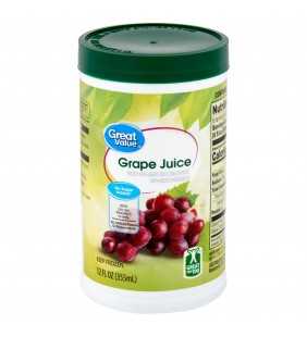 Great Value Grape Juice, 12 fl oz