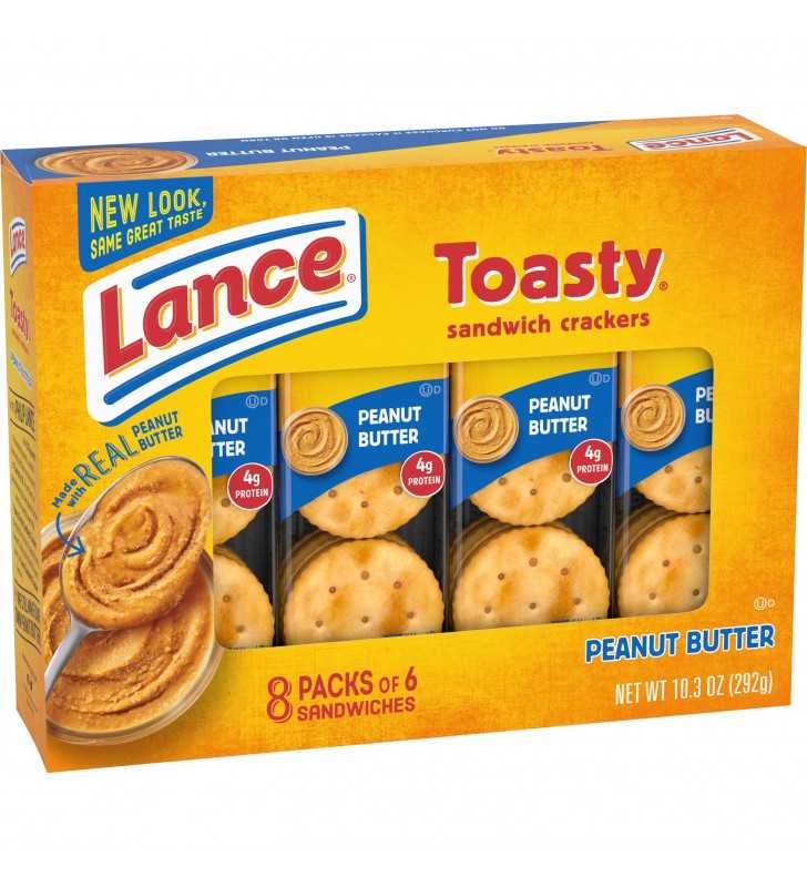 Lance Toasty Peanut Butter Sandwich Crackers, 8 Ct Box