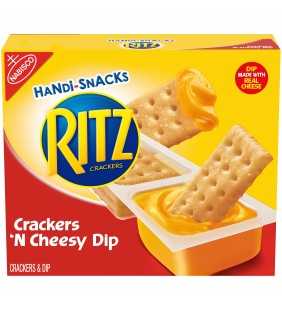 RITZ Handi-Snacks Crackers and Cheese Dip, 6 - 0.95 oz Packs